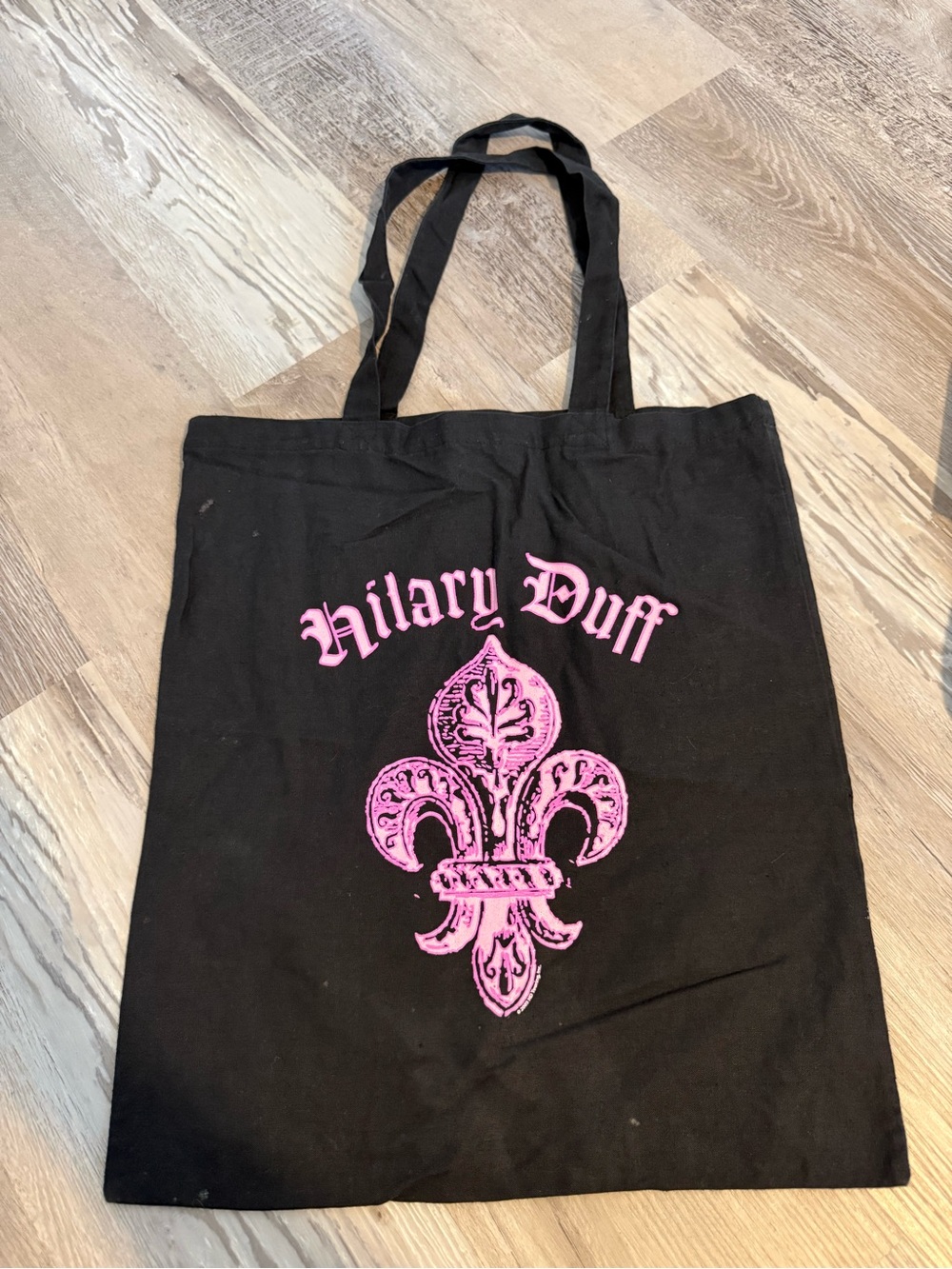 Hilary Duff 2005 Summer Tour Vintage Y2K Tote Bag Black Pink